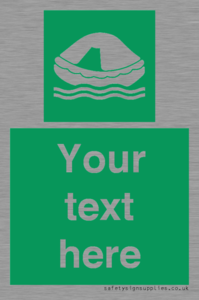 SL7220: Custom sign safe condition Liferaft