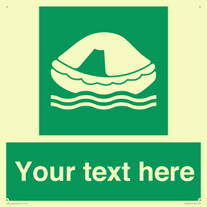 SL7220: Custom sign safe condition Liferaft