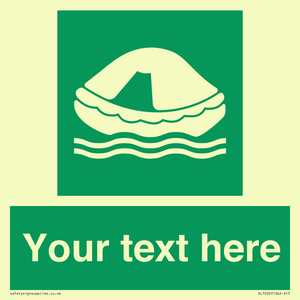 SL7220: Custom sign safe condition Liferaft