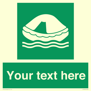 SL7220: Custom sign safe condition Liferaft