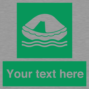 SL7220: Custom sign safe condition Liferaft