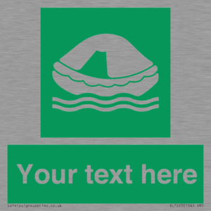 SL7220: Custom sign safe condition Liferaft
