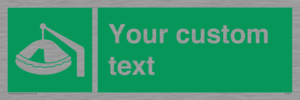 SL7221: Custom sign Safe condition Davit-launched liferaft