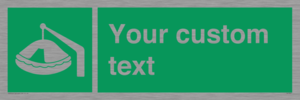 SL7221: Custom sign Safe condition Davit-launched liferaft