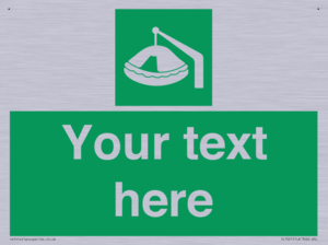 SL7221: Custom sign Safe condition Davit-launched liferaft