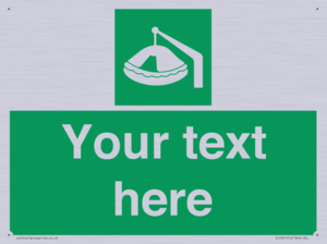 SL7221: Custom sign Safe condition Davit-launched liferaft