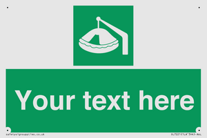 SL7221: Custom sign Safe condition Davit-launched liferaft