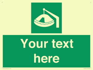 SL7221: Custom sign Safe condition Davit-launched liferaft