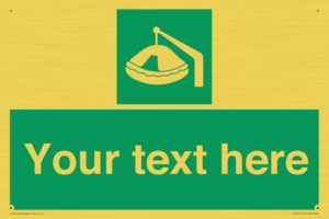 SL7221: Custom sign Safe condition Davit-launched liferaft