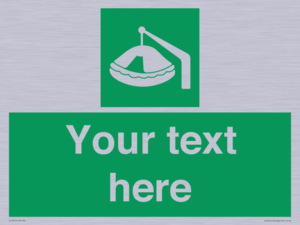 SL7221: Custom sign Safe condition Davit-launched liferaft