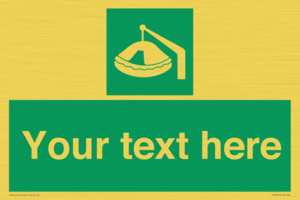 SL7221: Custom sign Safe condition Davit-launched liferaft