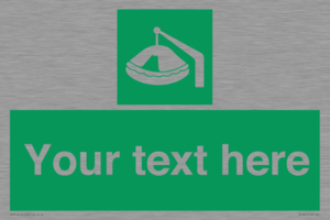 SL7221: Custom sign Safe condition Davit-launched liferaft