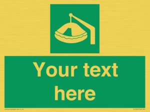 SL7221: Custom sign Safe condition Davit-launched liferaft