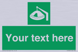 SL7221: Custom sign Safe condition Davit-launched liferaft