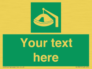 SL7221: Custom sign Safe condition Davit-launched liferaft