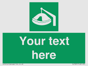 SL7221: Custom sign Safe condition Davit-launched liferaft