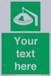 SL7221: Custom sign Safe condition Davit-launched liferaft