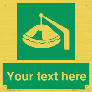 SL7221: Custom sign Safe condition Davit-launched liferaft