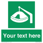 SL7221: Custom sign Safe condition Davit-launched liferaft
