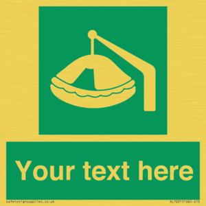 SL7221: Custom sign Safe condition Davit-launched liferaft