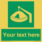 SL7221: Custom sign Safe condition Davit-launched liferaft