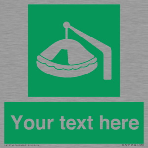 SL7221: Custom sign Safe condition Davit-launched liferaft