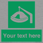 SL7221: Custom sign Safe condition Davit-launched liferaft