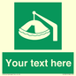 SL7221: Custom sign Safe condition Davit-launched liferaft