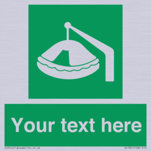 SL7221: Custom sign Safe condition Davit-launched liferaft