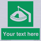 SL7221: Custom sign Safe condition Davit-launched liferaft