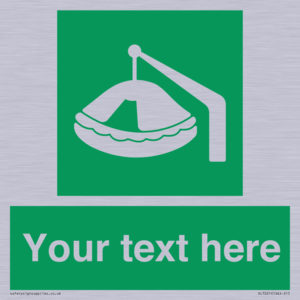SL7221: Custom sign Safe condition Davit-launched liferaft