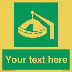 SL7221: Custom sign Safe condition Davit-launched liferaft