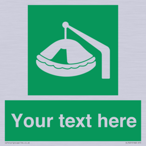 SL7221: Custom sign Safe condition Davit-launched liferaft