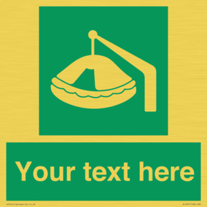 SL7221: Custom sign Safe condition Davit-launched liferaft