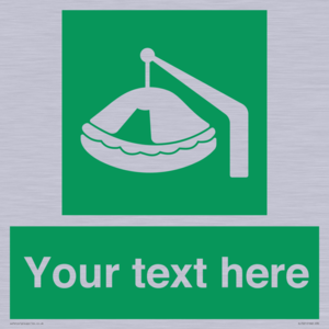 SL7221: Custom sign Safe condition Davit-launched liferaft
