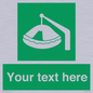 SL7221: Custom sign Safe condition Davit-launched liferaft