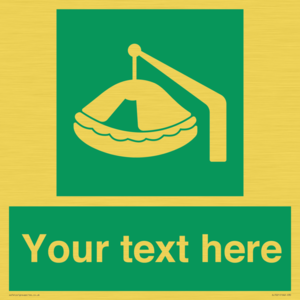SL7221: Custom sign Safe condition Davit-launched liferaft