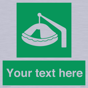 SL7221: Custom sign Safe condition Davit-launched liferaft