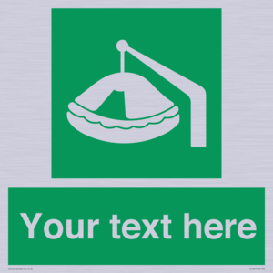 SL7221: Custom sign Safe condition Davit-launched liferaft