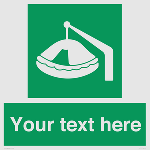 SL7221: Custom sign Safe condition Davit-launched liferaft