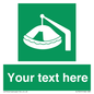 SL7221: Custom sign Safe condition Davit-launched liferaft