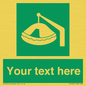 SL7221: Custom sign Safe condition Davit-launched liferaft