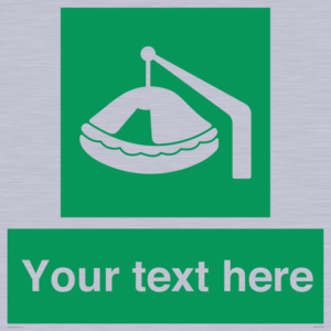 SL7221: Custom sign Safe condition Davit-launched liferaft
