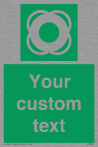 SL7222: Custom sign safe condition Lifebuoy