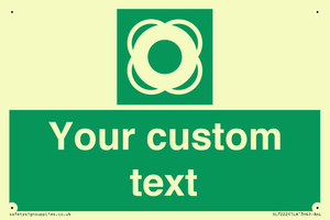SL7222: Custom sign safe condition Lifebuoy