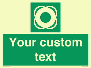 SL7222: Custom sign safe condition Lifebuoy