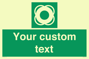 SL7222: Custom sign safe condition Lifebuoy