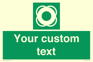 SL7222: Custom sign safe condition Lifebuoy