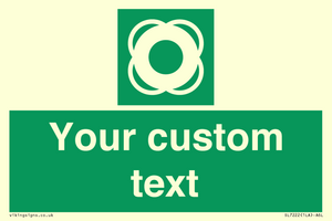 SL7222: Custom sign safe condition Lifebuoy