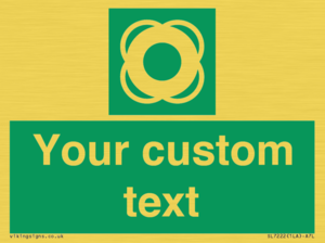SL7222: Custom sign safe condition Lifebuoy